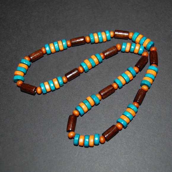 Men Necklace,Wood Necklace,Surfer Necklace,Tribal Style,Chocker,Beach Necklace - Picture 2 of 4